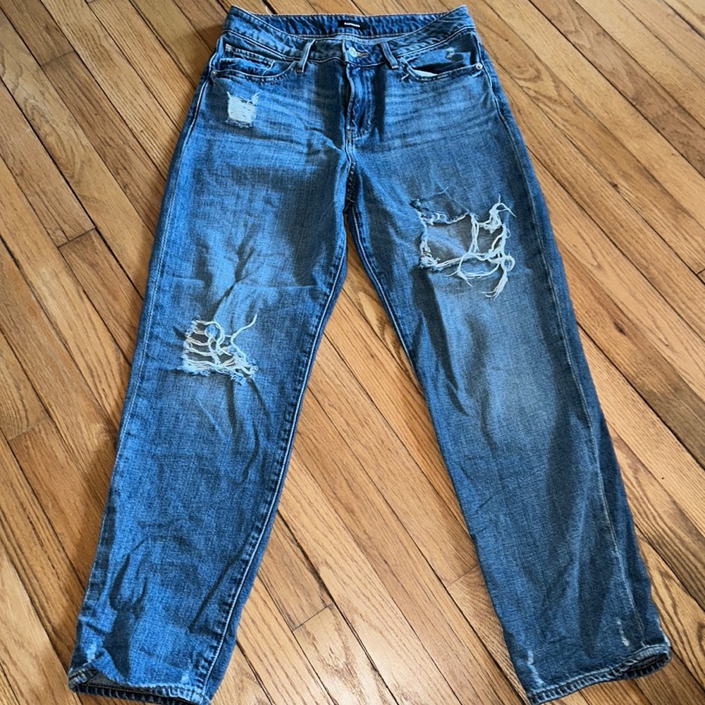 Express Boyfriend Mid Rise Denim